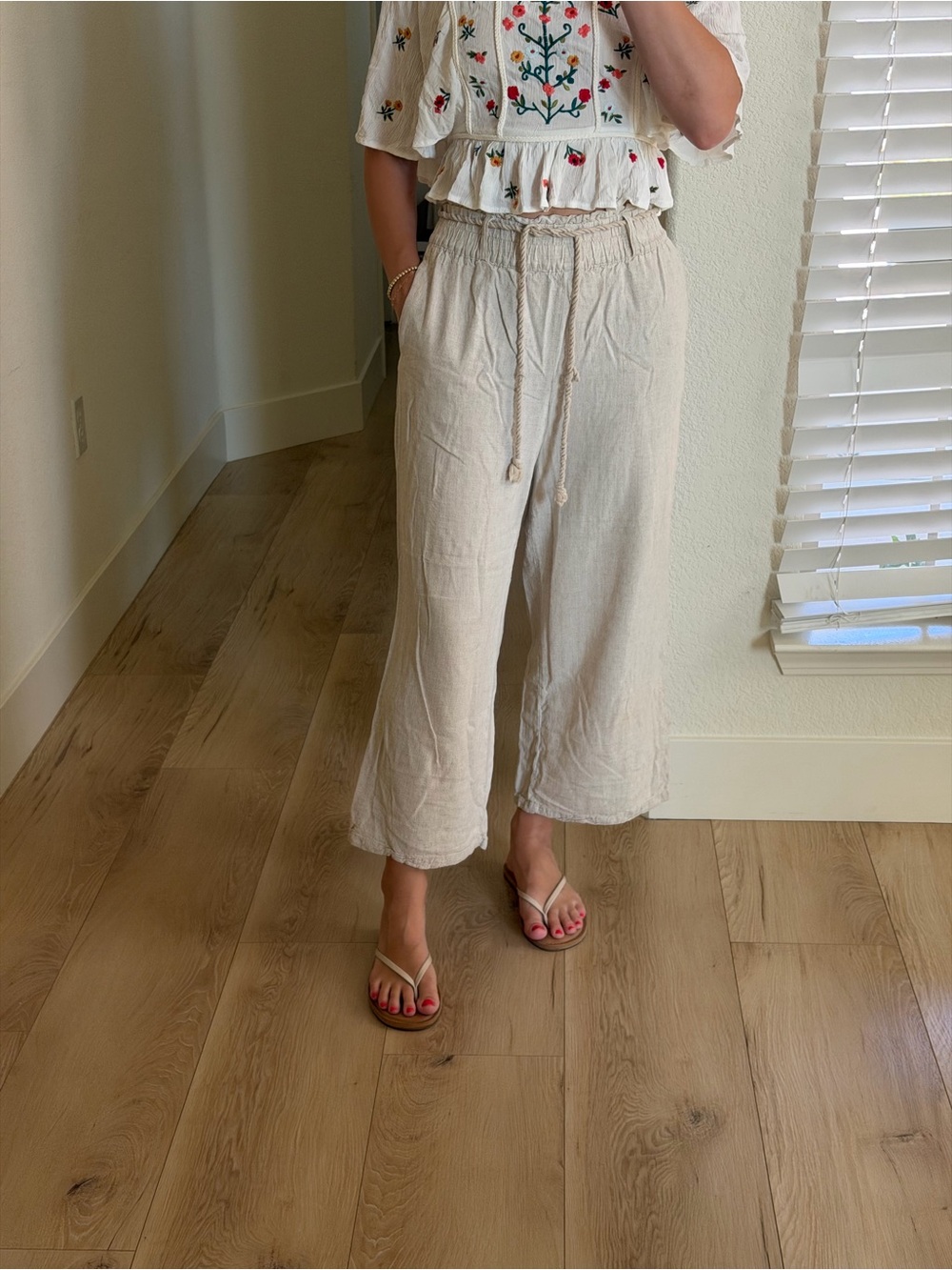 Flowy linen pants